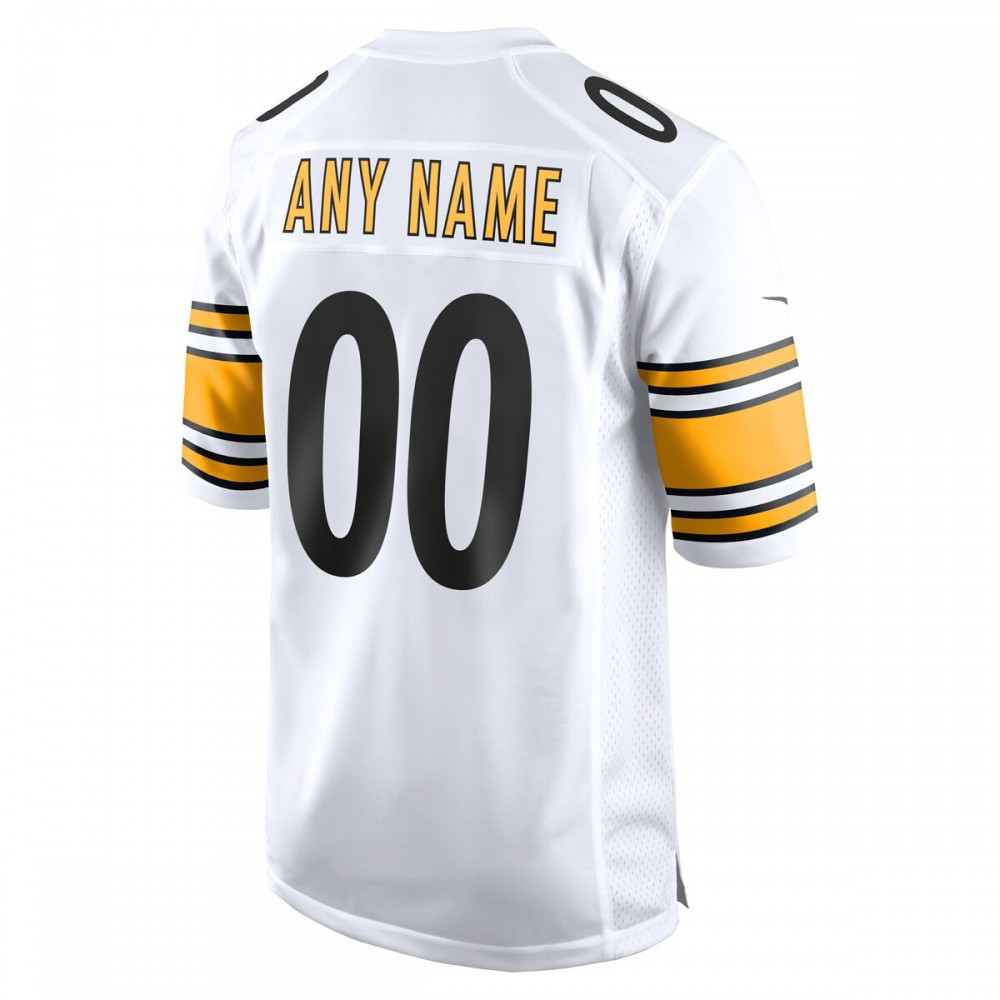 Pittsburgh Steelers Nike Game Custom Jersey - White-GridironStore